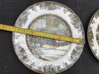 Johnson Bros 2 Platos Porcelana Vintage