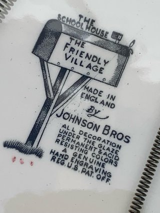 Johnson Bros 2 Platos Porcelana Vintage