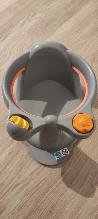Silla de baño para bebé gris para menor de 2 años