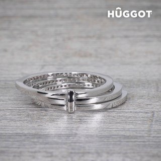 Anillo Huggot Plata 925 Cristales Swarovski
