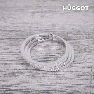 Anillo Huggot Plata 925 Cristales Swarovski