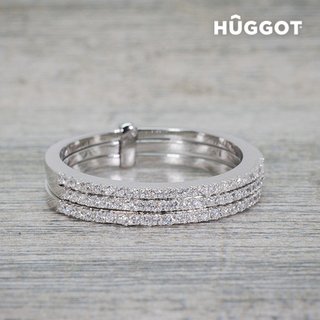 Anillo Huggot Plata 925 Cristales Swarovski