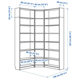 Librería Esquina Ikea BILLY Blanca LEER