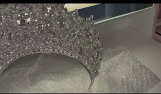 Corona de novia y pendientes