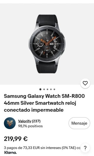 Samsung Galaxy Watch + Cargador (URGE VENTA)