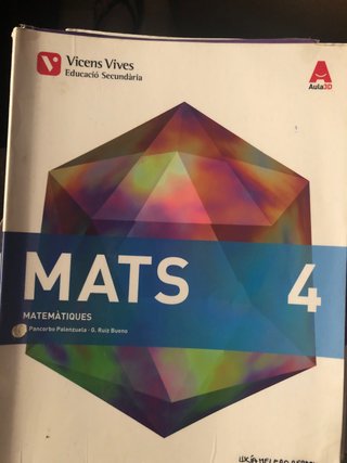 MATS 4 matemàtiques : educació secundària