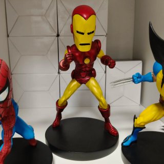 Pack Cabezones Marvel: Spiderman, Iron Man, Wolver