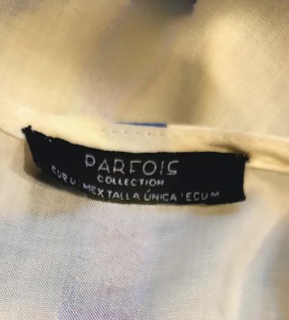 Kimono Parfois Verano Blanco/Azul Talla Única