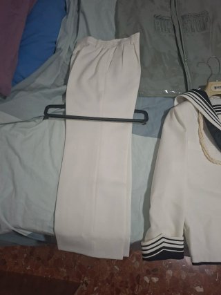 Traje Comunión Marinero Blanco y Azul. Talla 10
