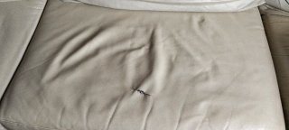 Sillón de piel beige