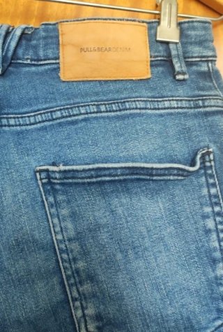Bermuda Vaquera Pull&Bear Hombre Talla 38 Rotos