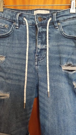 Bermuda Vaquera Pull&Bear Hombre Talla 38 Rotos