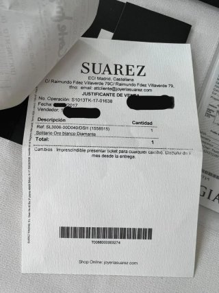 Anillo de compromiso SUAREZ
