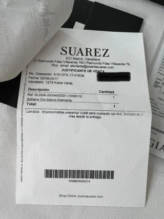 Anillo de compromiso SUAREZ
