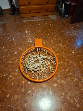 Canasta baloncesto hierro naranja