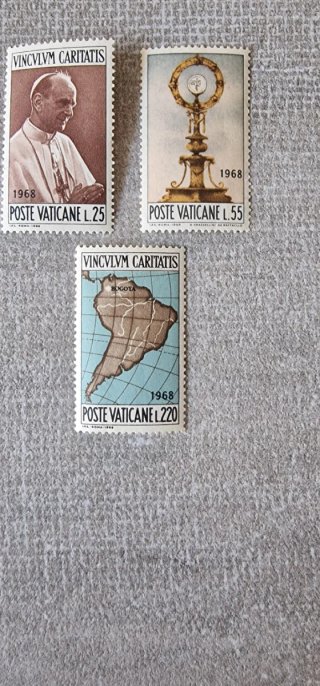 Serie francobolli Poste Vaticane 1968