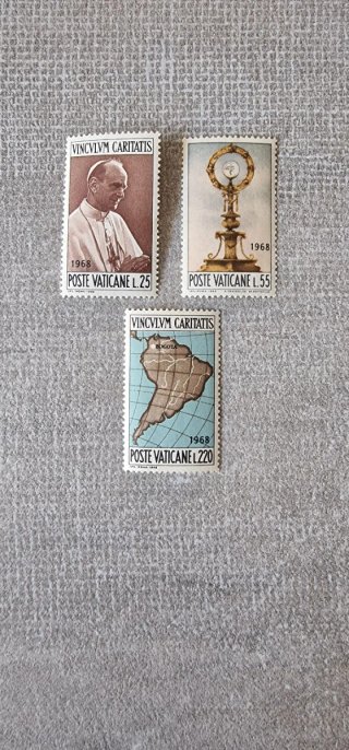Serie francobolli Poste Vaticane 1968