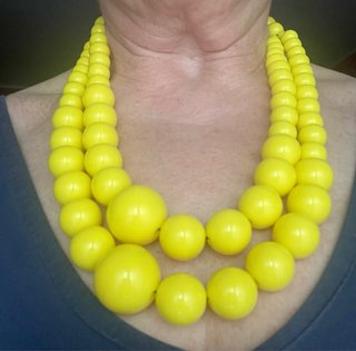 Collana resina giallo due fili