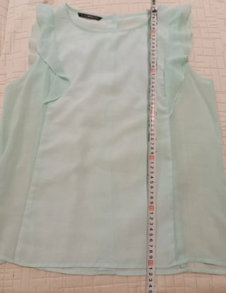 Blusa manga corta con volantes