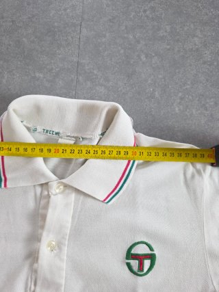 Maglia Polo Sergio Tacchini Bianca Vintage Tg. 46