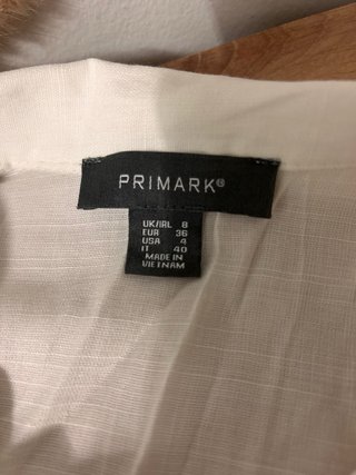 Camisa lino blanca Primark Talla M