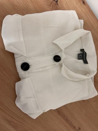 Camisa lino blanca Primark Talla M