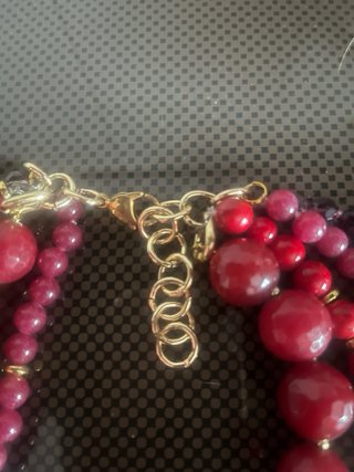Collana fili pietre, strass e ciondoli