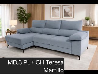 Sofa cheslon con arcon en brazo