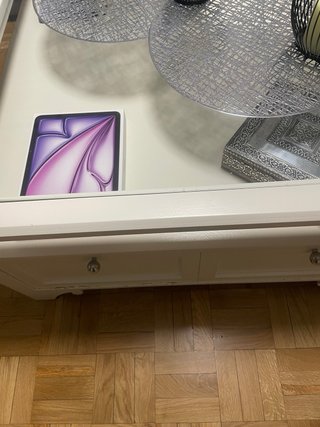 Mesa de centro blanca haya maciza + Regalo