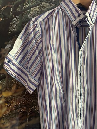 Camicia Nara Camicie righe viola e bianche S