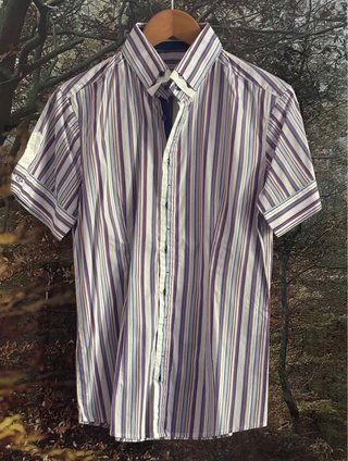 Camicia Nara Camicie righe viola e bianche S