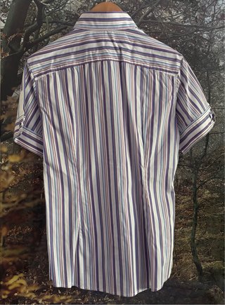 Camicia Nara Camicie righe viola e bianche S