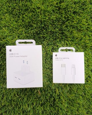 Cargador Apple 35W USB-C Dual + Cable USB-C a Ligh
