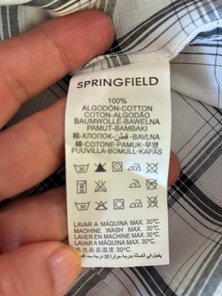 Camisa Springfield cuadros XL manga corta