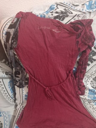 Vestido desigual estampado multicolor