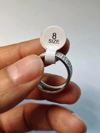 Anello fascia con strass