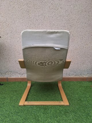 Sillón infantil Ikea madera y tela