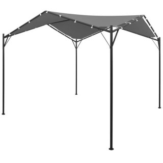 Cenador de jardín 4x4 m gris antracita