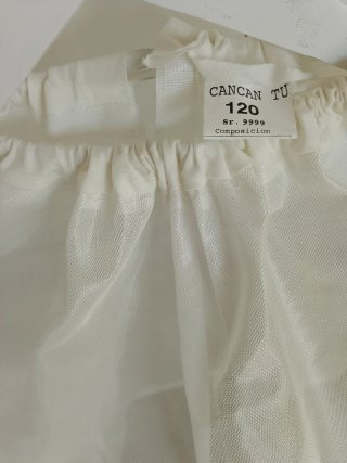 Cancán de comunión blanco