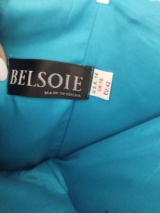 Vestido azul elegante, solo un uso