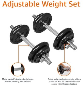 Mancuernas 20KG Set Fundición