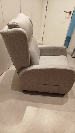 Sillón reclinable individual de tela