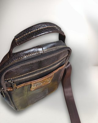 Bandolera DIESB piel marrón 25 cm original hombre