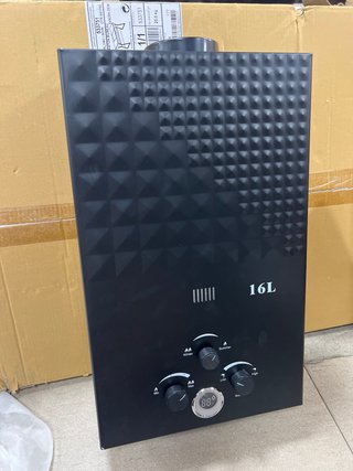 Calentador Agua Exterior Cale 16L Negro/Plata