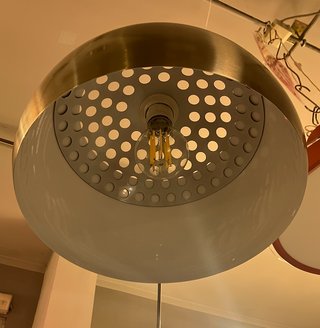 Lampada terra ad arco metallo/base marmo