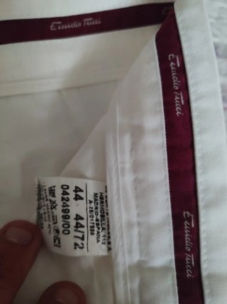 Pantalón de vestir Emilio Tucci blanco hombre