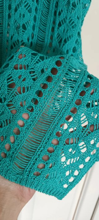 Vestido playero calado turquesa