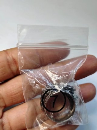 Anello Medusa con Strass Argento