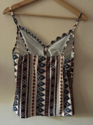 Camiseta tirantes geométrica mujer