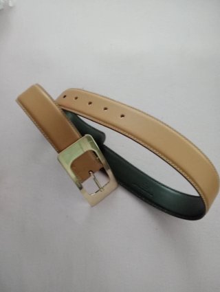 Cintura Gucci Pelle Marrone Fibbia Oro